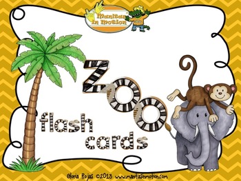 Preview of Zoo ASL Flashcards (English/Spanish with clipart)