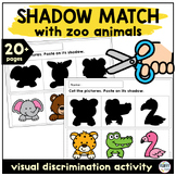 Shadow Matching Printable Worksheets Zoo Animal Activities
