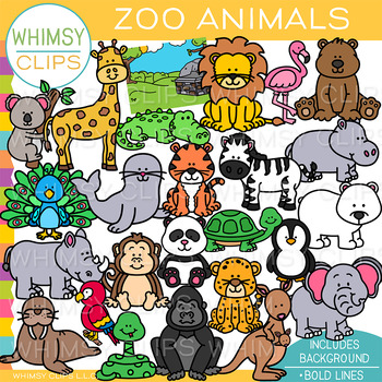 Preview of Zoo Animal Clip Art