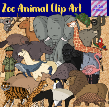 Preview of Zoo Animals Clip Art - Growing Pack