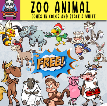 Preview of Zoo Animal Clip art - Creative Clips Clipart - FREE download
