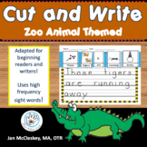 Zoo Animal Cut and Write Sentences  Differentiated Writing