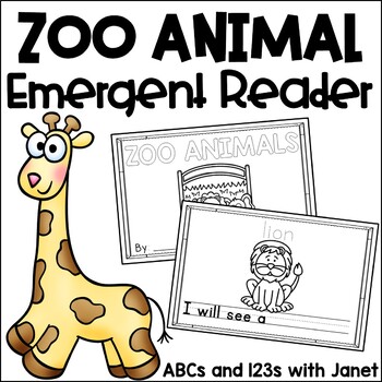 Preview of FREE Zoo Animal Emergent Reader