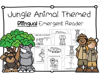 Preview of Zoo Animal FREEBIE | Jungle Animal Bilingual Reader