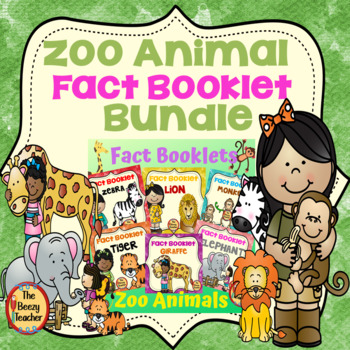 Preview of Zoo Animal Fact Booklet Bundle | Crafts | How to Draw Bonus |