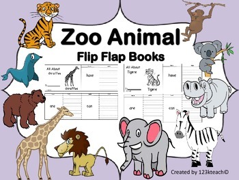 Zoo Animal Flip Flap Books by 123kteach | Teachers Pay Teachers