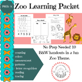 Zoo Animal Learning Packet