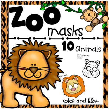 Preview of Zoo Animal Masks | Safari Animal Crafts