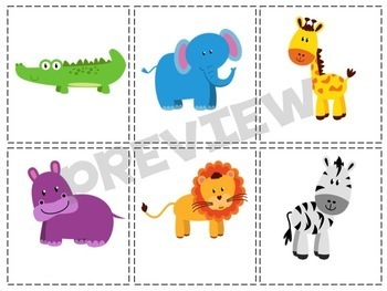 Zoo Animal Matching Game: Toddlers-3rd Grade by ProTot Learning | TpT