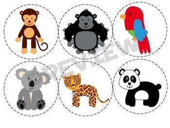 Zoo Animal Matching Game: Toddlers-3rd Grade by ProTot Learning | TpT