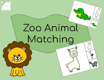 Preview of Zoo Animal Matching | Visual Discrepancy | Low Prep