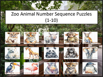 Preview of Zoo Animal Number Sequence Puzzles (1-10)