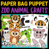 Zoo Animal Paper Bag Puppet Craft Templates