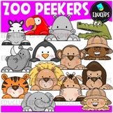 Zoo Animal Peekers Clip Art Set {Educlips Clipart}