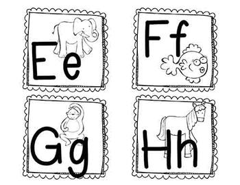 zoo animal phonics word wall labels flashcards