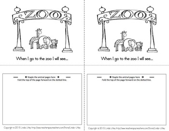 zoo animal mini book by linda utley teachers pay teachers