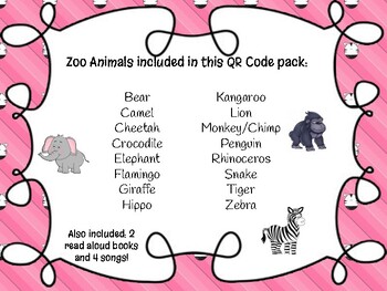 Zoo Animal Qr Codes By Kristin Wilson Teachers Pay Teachers