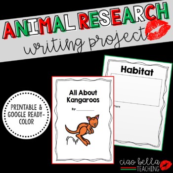 Preview of Zoo Animal Research Book (Color) Bundle
