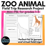 Zoo Animals Field Trip Research - Project Based Learning 1
