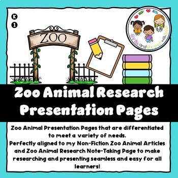Preview of Zoo Animal Research- Presentation Pages