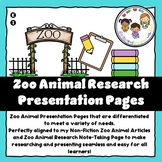 Zoo Animal Research- Presentation Pages