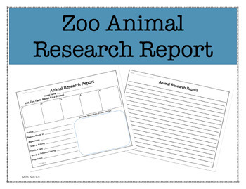 Preview of Zoo Animal Research Report