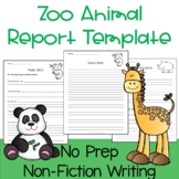 Zoo Animal Research Template for Non-fiction Report Writing