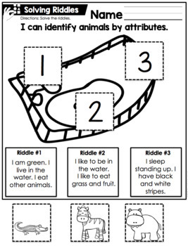 Zoo Animal Riddles by A Kinderteacher Life | Teachers Pay Teachers