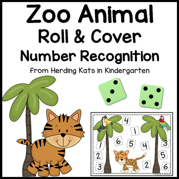 Zoo Animal Roll & Cover Number Recognition Games | TPT