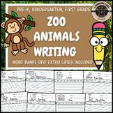 Zoo Animal Writing Zoo Unit Writing Worksheets PreK Kinder