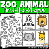 Zoo Animal Shapes - Find the Room Math Center