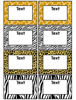 Zoo Animal Themed Supply Labels-Classroom Decor by SC Classroom Creations