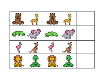 Zoo Animal Themed Patterns! AB, AAB, and AABB Patterns!! by PreK with ...