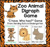 Zoo Animal Word Game with Digraphs