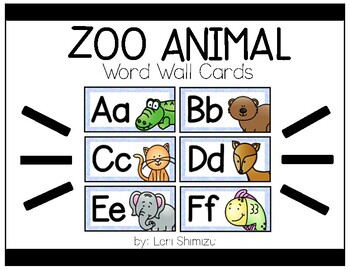 Preview of Zoo Phonics Word Wall Cards