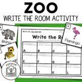Zoo Animal Write the Room from A to Z