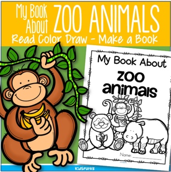 zoo animals printables  read color draw  make a book