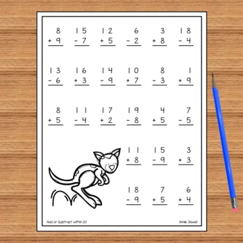 Addition and Subtraction Practice Worksheets for 1st Grade ...