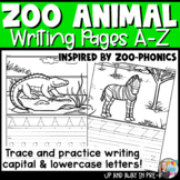 Zoo Animals Alphabet Writing Pages