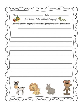 Zoo Animals Book Report Informational Writing Activity by Lovin-Life