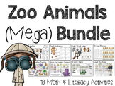 Zoo Animals Bundle | Math and Literacy Centers