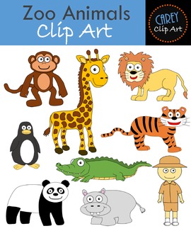 Preview of Zoo Animals {Clip Art + Board Game}
