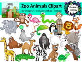 Zoo Animals Clipart Bundle - 50 images!  Personal or Comme
