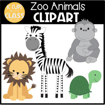 group of zoo animals clipart
