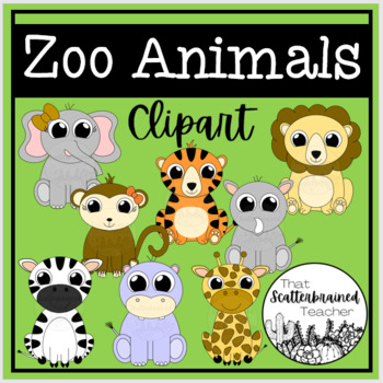 Preview of Zoo Animals Clipart Pack