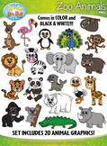 Zoo Animals Clipart {Zip-A-Dee-Doo-Dah Designs}