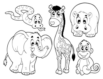 Download Zoo Animals Coloring Book By Energy And Sciences Tpt