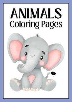 Preview of Zoo Animals Coloring Pages Math Worksheets Color by Number