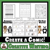 Zoo Animals Comic Strip Writing Templates, Characters, and