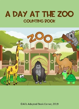 Preview of Zoo Animals Counting Book, Special Ed, Interactive Story, Autism